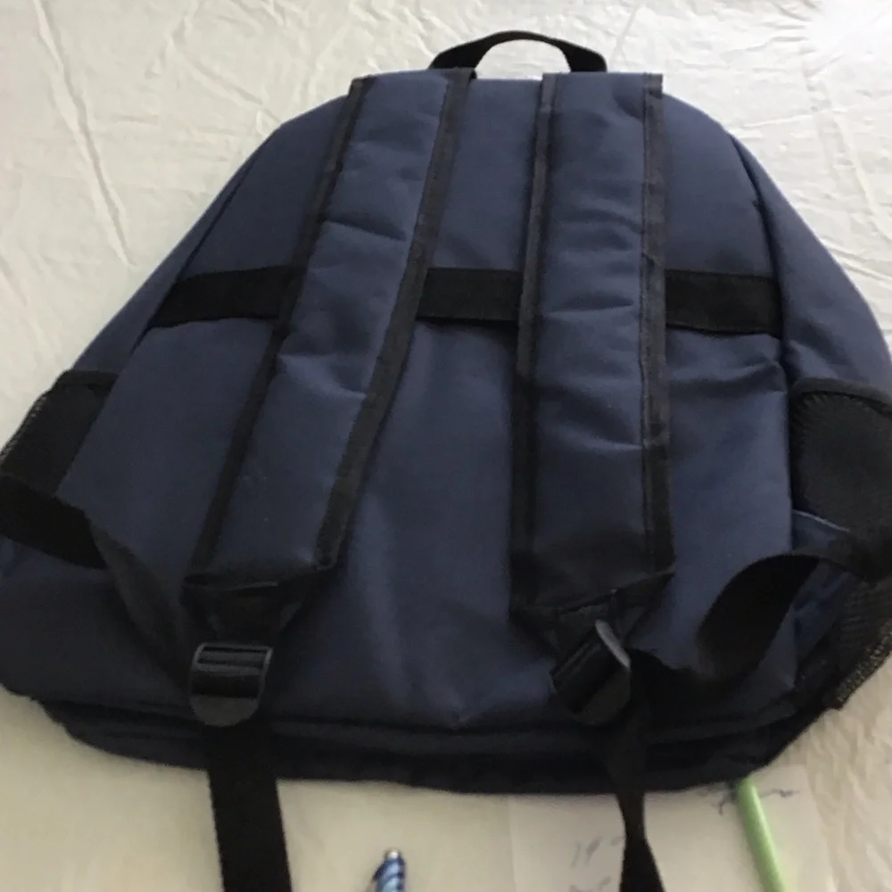 Classic Navy Backpack with Blue Dot Accent - Men's Carry Back Pack